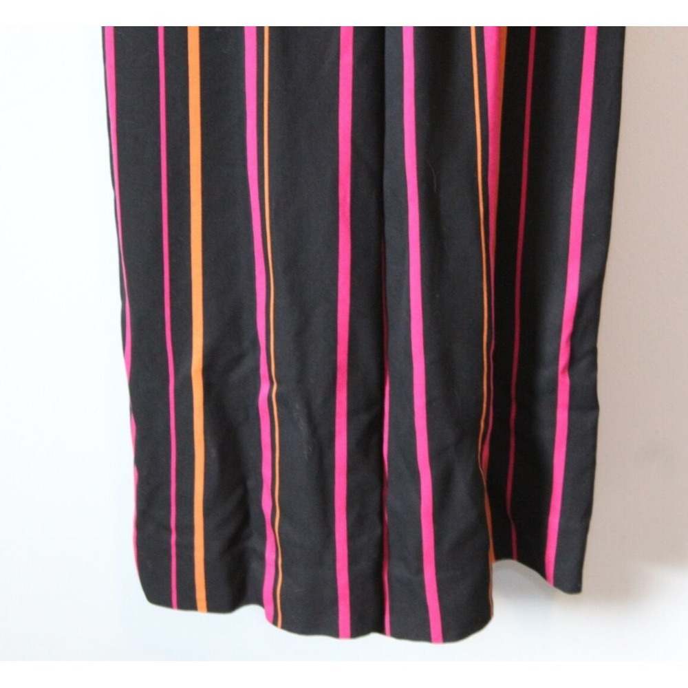 Diane Von Furstenberg Sleeveless Crossover Wide Leg Striped One-Piece Jumpsuit 0 - Picture 5 of 14